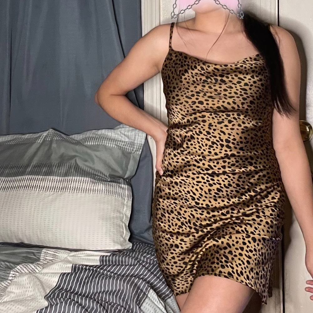 Cheetah Print Mini Dress Size Small